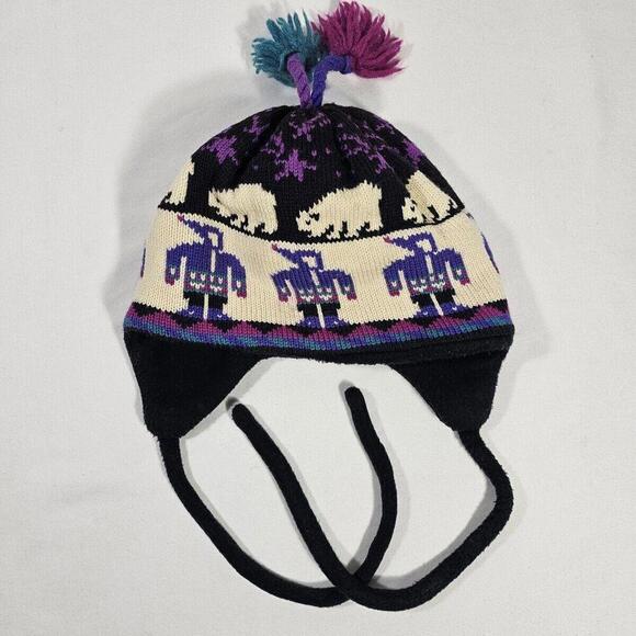 Accessories - Vintage Turtle Fur Wool Blend Knit Beanie Poppy Gale Vermont USA